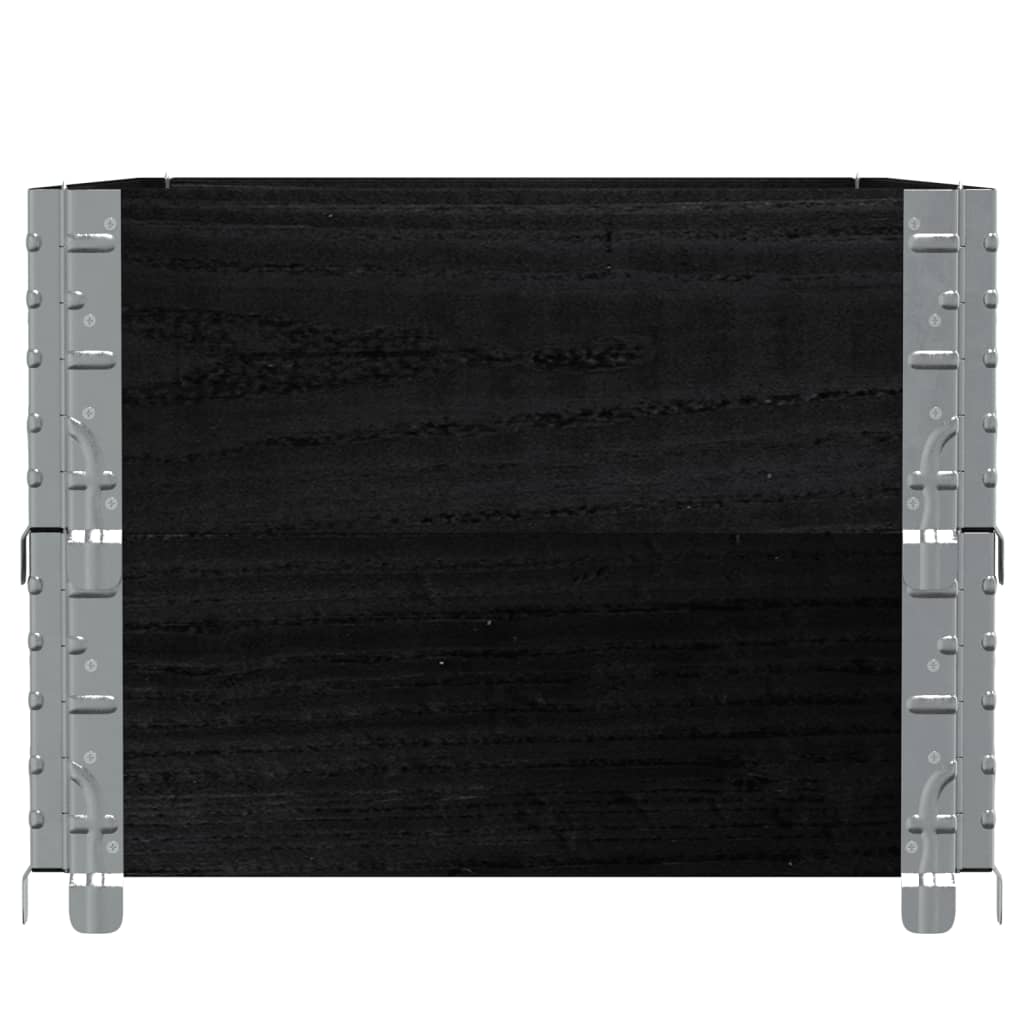 Sodo lovelis, juodas, 100x50cm, pušies medienos masyvas Sodo lovelis, juodas, 100x50cm, pušies medienos masyvas - Image 4