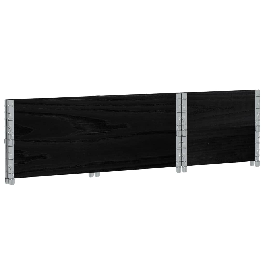 Sodo lovelis, juodas, 100x50cm, pušies medienos masyvas Sodo lovelis, juodas, 100x50cm, pušies medienos masyvas - Image 6