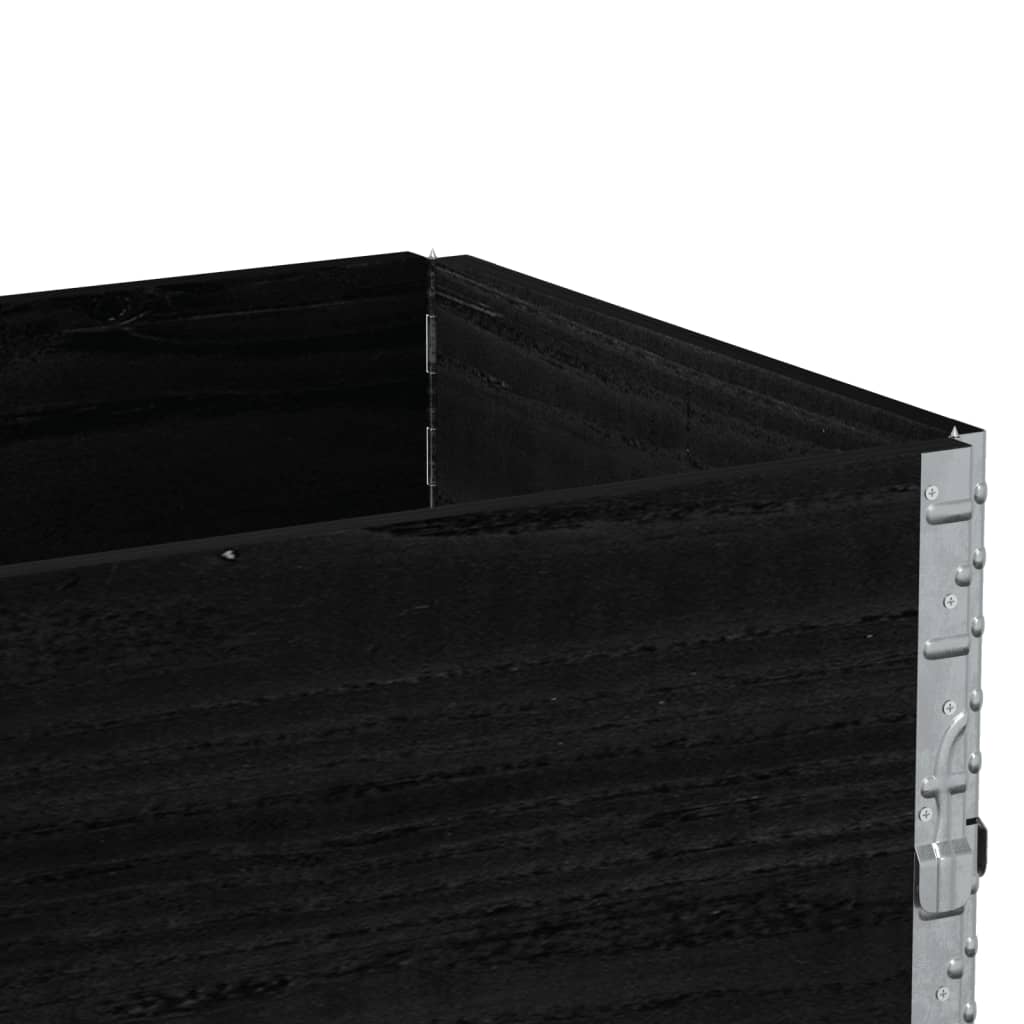 Sodo lovelis, juodas, 100x50cm, pušies medienos masyvas Sodo lovelis, juodas, 100x50cm, pušies medienos masyvas - Image 7