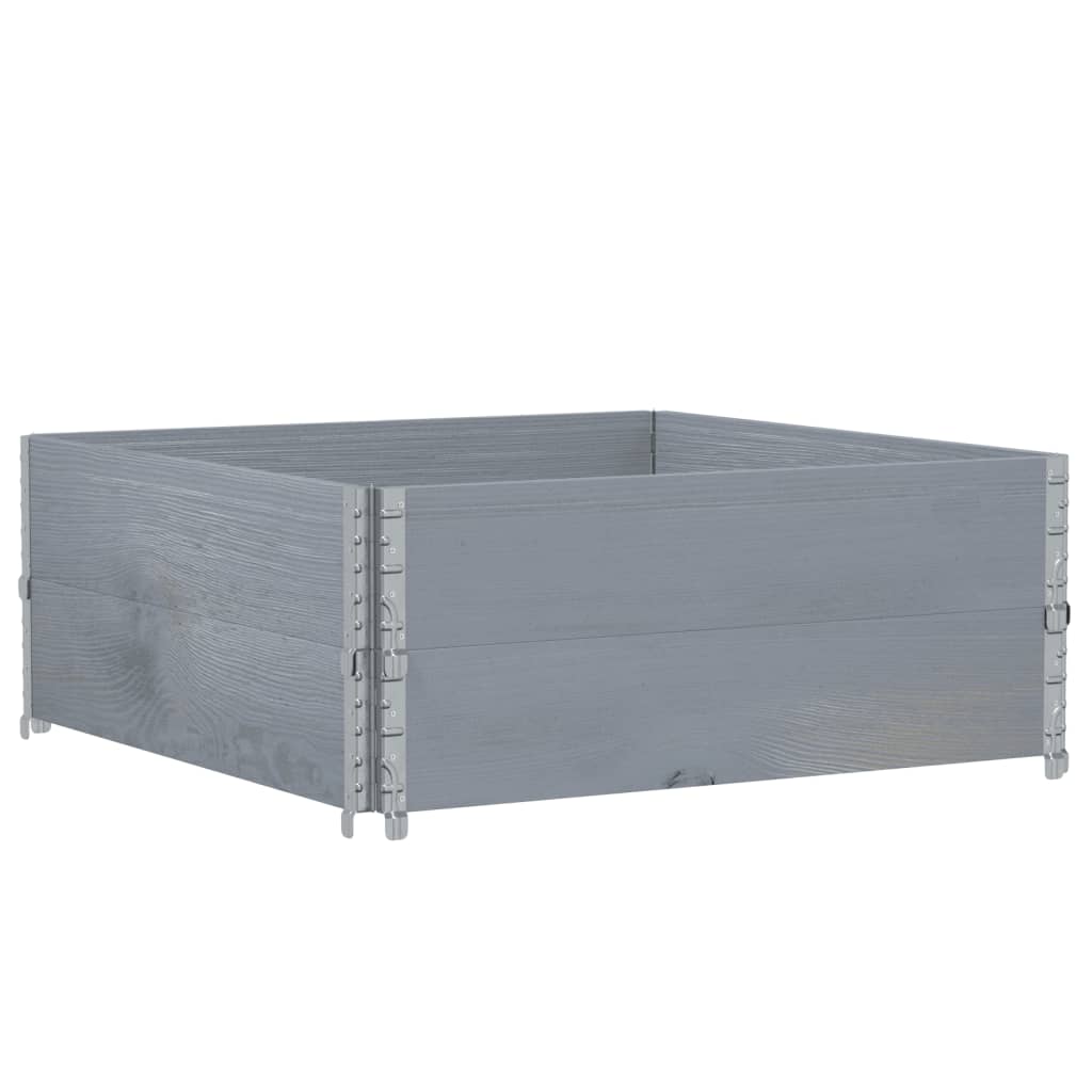 Sodo lovelis, pilkas, 100x100cm, pušies medienos masyvas Sodo lovelis, pilkas, 100x100cm, pušies medienos masyvas - Image 4