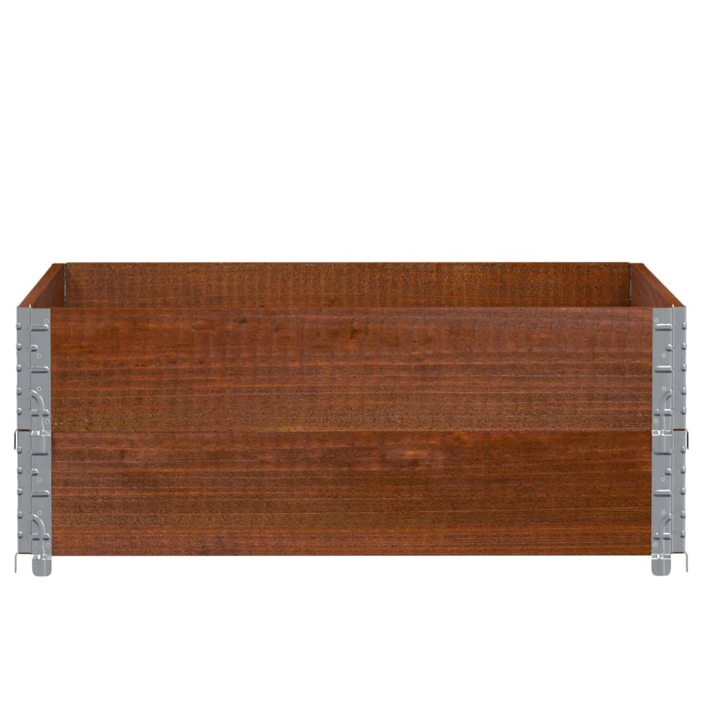 Sodo lovelis, rudas, 100x100cm, pušies medienos masyvas Sodo lovelis, rudas, 100x100cm, pušies medienos masyvas - Image 3