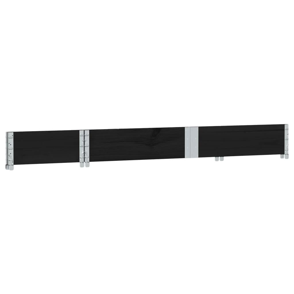 Sodo lovelis, juodas, 150x50cm, pušies medienos masyvas Sodo lovelis, juodas, 150x50cm, pušies medienos masyvas - Image 6
