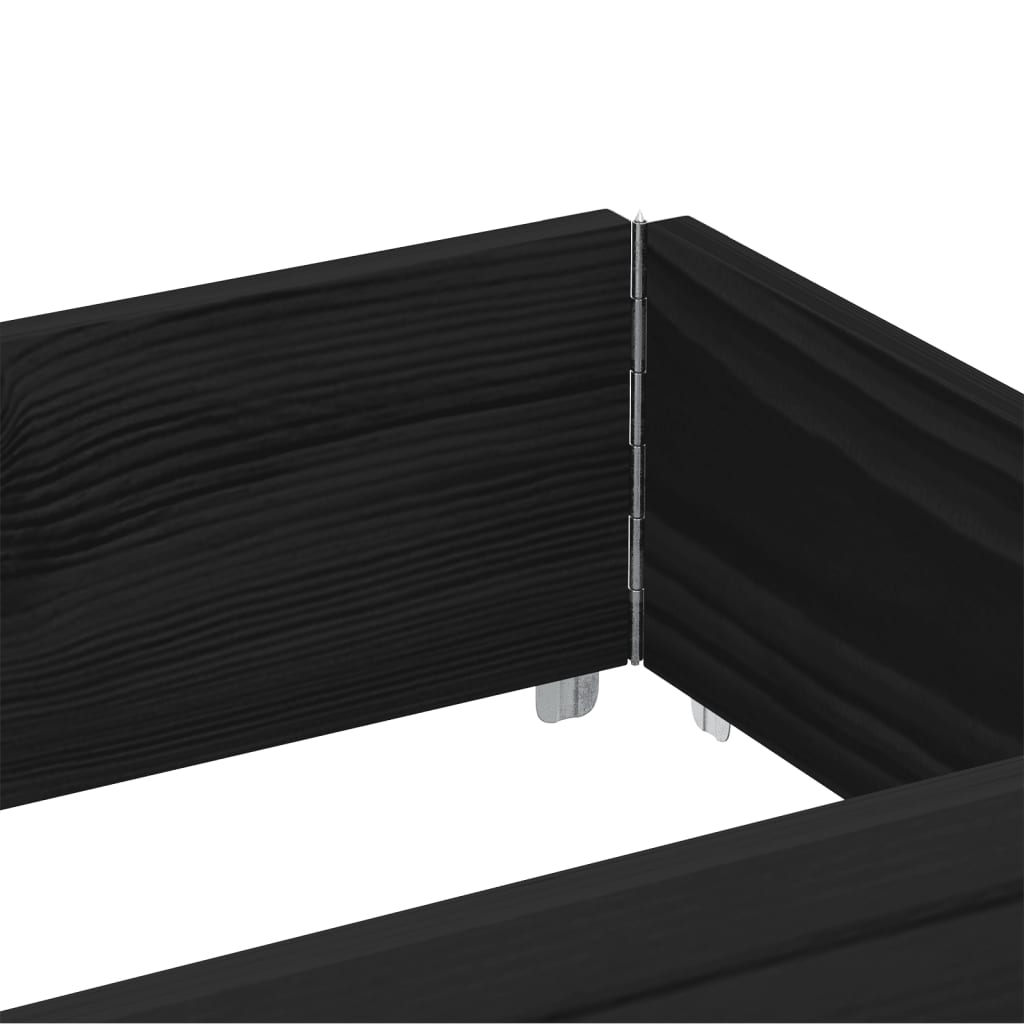 Sodo lovelis, juodas, 150x50cm, pušies medienos masyvas Sodo lovelis, juodas, 150x50cm, pušies medienos masyvas - Image 7