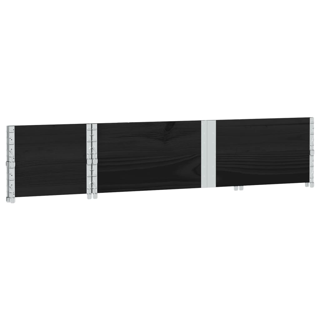 Sodo lovelis, juodas, 150x50cm, pušies medienos masyvas Sodo lovelis, juodas, 150x50cm, pušies medienos masyvas - Image 6