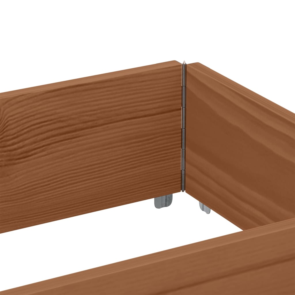 Sodo lovelis, rudas, 150x50cm, pušies medienos masyvas Sodo lovelis, rudas, 150x50cm, pušies medienos masyvas - Image 5