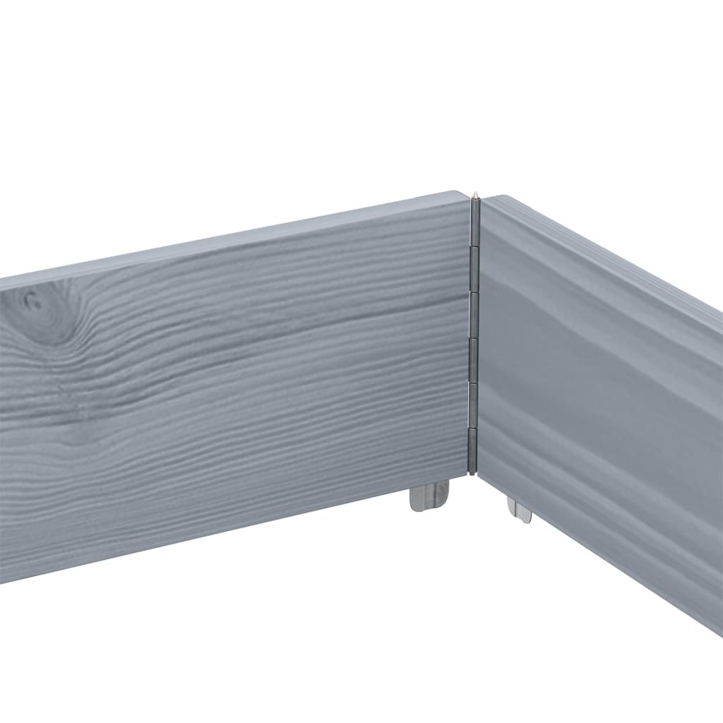 Sodo lovelis, pilkas, 150x100cm, pušies medienos masyvas Sodo lovelis, pilkas, 150x100cm, pušies medienos masyvas - Image 6