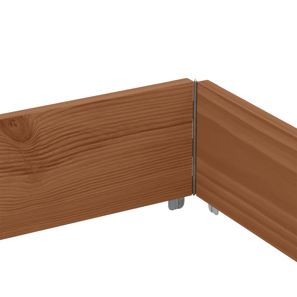 Sodo lovelis, rudas, 150x100cm, pušies medienos masyvas Sodo lovelis, rudas, 150x100cm, pušies medienos masyvas - Image 6
