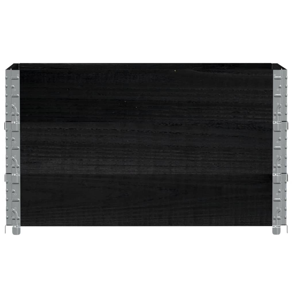 Sodo lovelis, juodas, 100x50cm, pušies medienos masyvas Sodo lovelis, juodas, 100x50cm, pušies medienos masyvas - Image 3