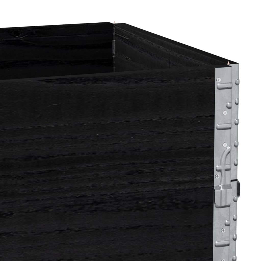 Sodo lovelis, juodas, 100x50cm, pušies medienos masyvas Sodo lovelis, juodas, 100x50cm, pušies medienos masyvas - Image 7