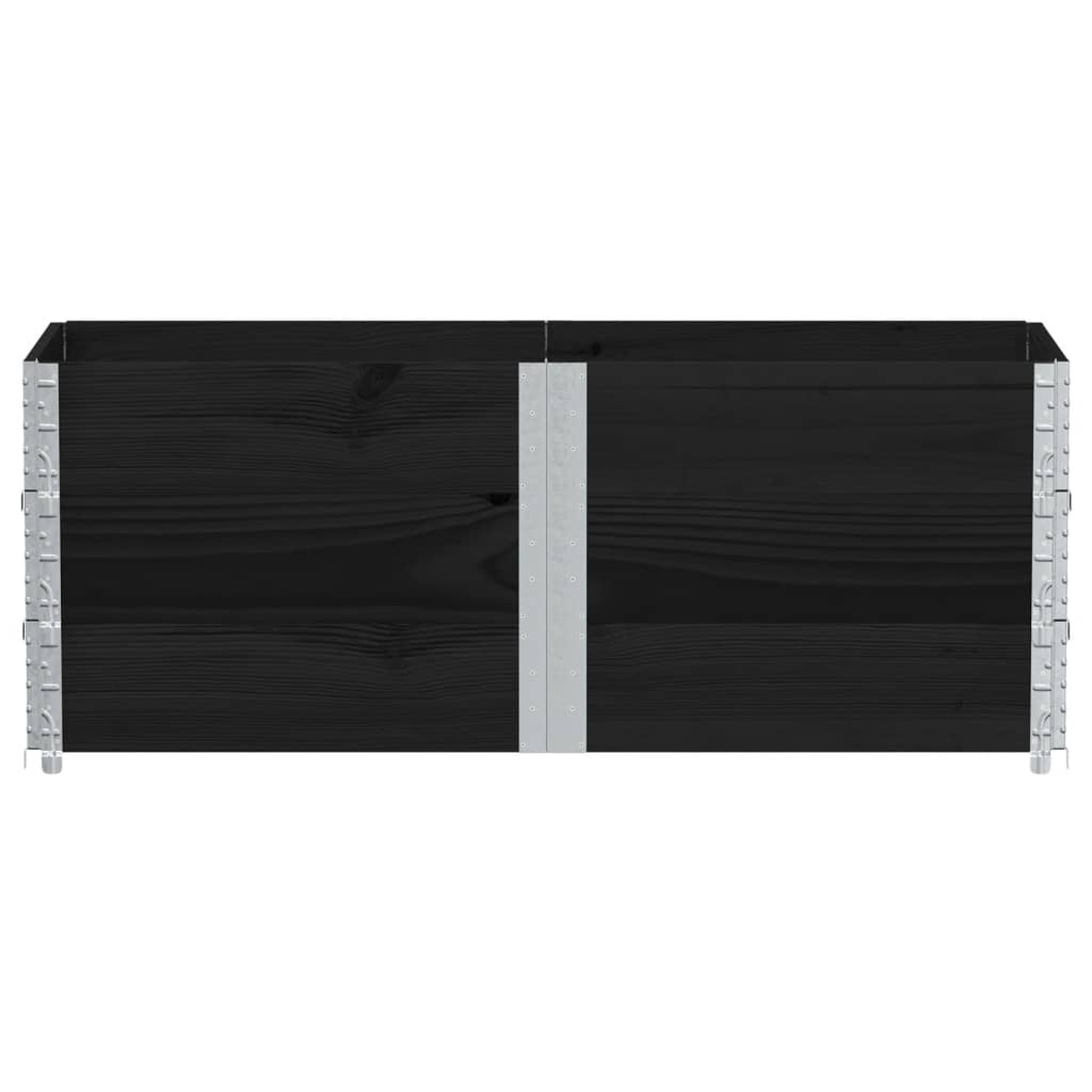 Sodo lovelis, juodas, 150x50cm, pušies medienos masyvas Sodo lovelis, juodas, 150x50cm, pušies medienos masyvas - Image 3