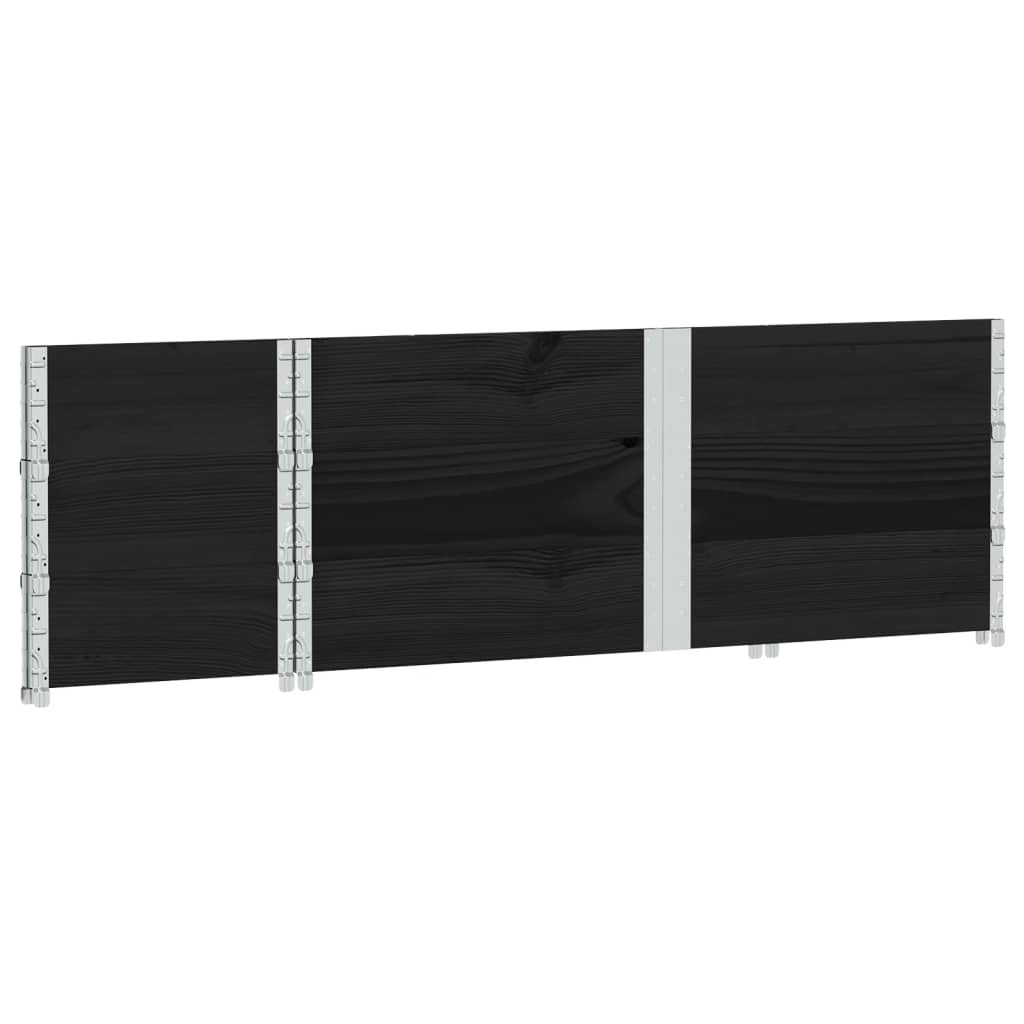 Sodo lovelis, juodas, 150x50cm, pušies medienos masyvas Sodo lovelis, juodas, 150x50cm, pušies medienos masyvas - Image 6