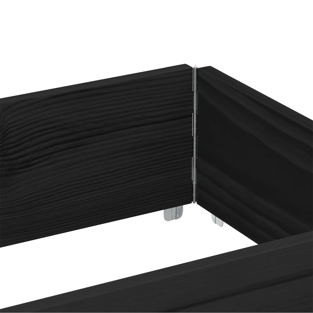 Sodo lovelis, juodas, 150x50cm, pušies medienos masyvas Sodo lovelis, juodas, 150x50cm, pušies medienos masyvas - Image 7