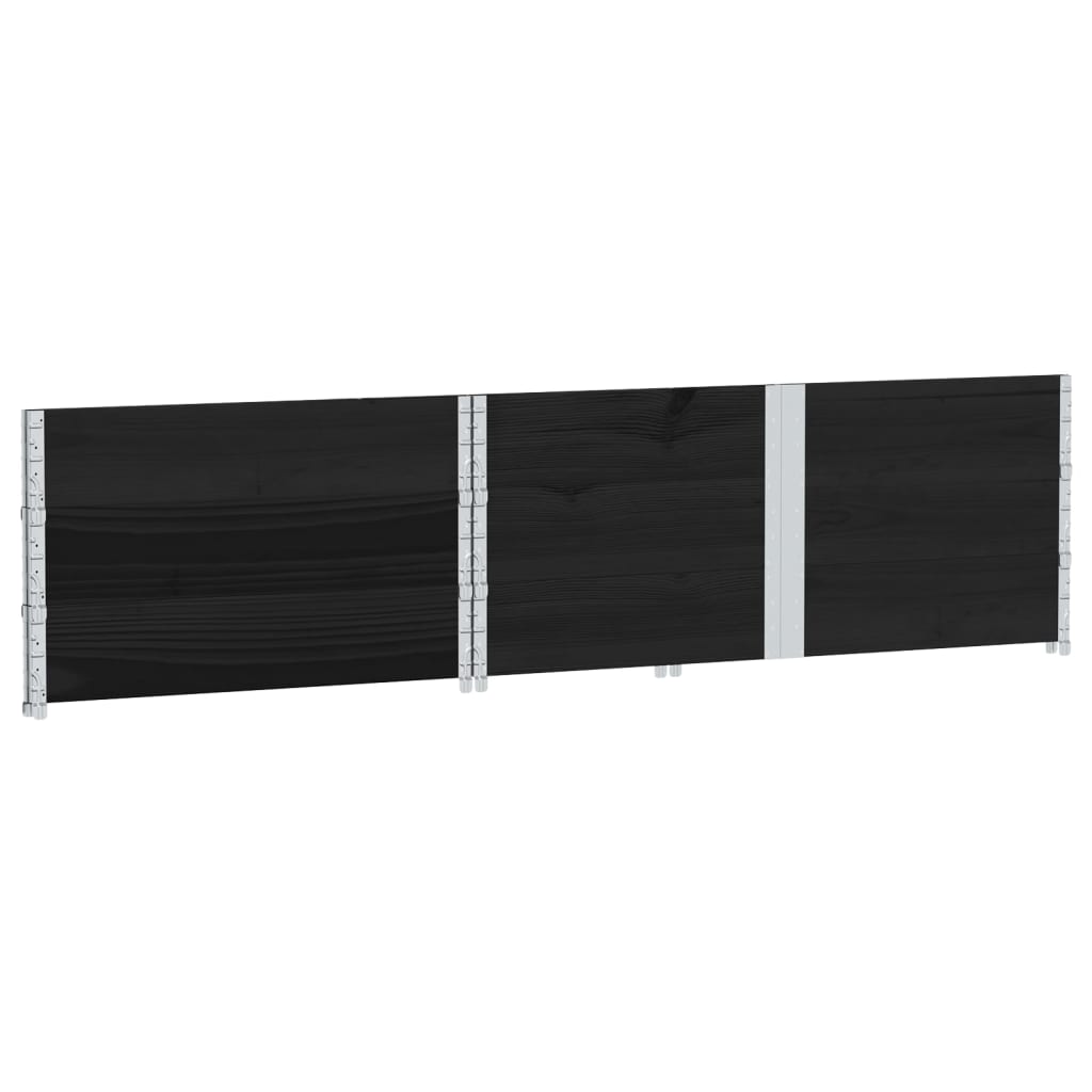 Sodo lovelis, juodas, 150x100cm, pušies medienos masyvas Sodo lovelis, juodas, 150x100cm, pušies medienos masyvas - Image 6