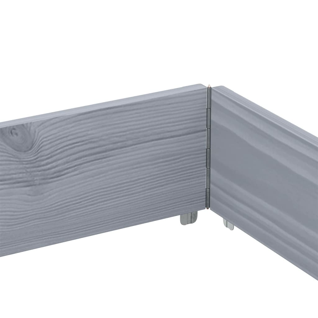 Sodo lovelis, pilkas, 150x100cm, pušies medienos masyvas Sodo lovelis, pilkas, 150x100cm, pušies medienos masyvas - Image 7