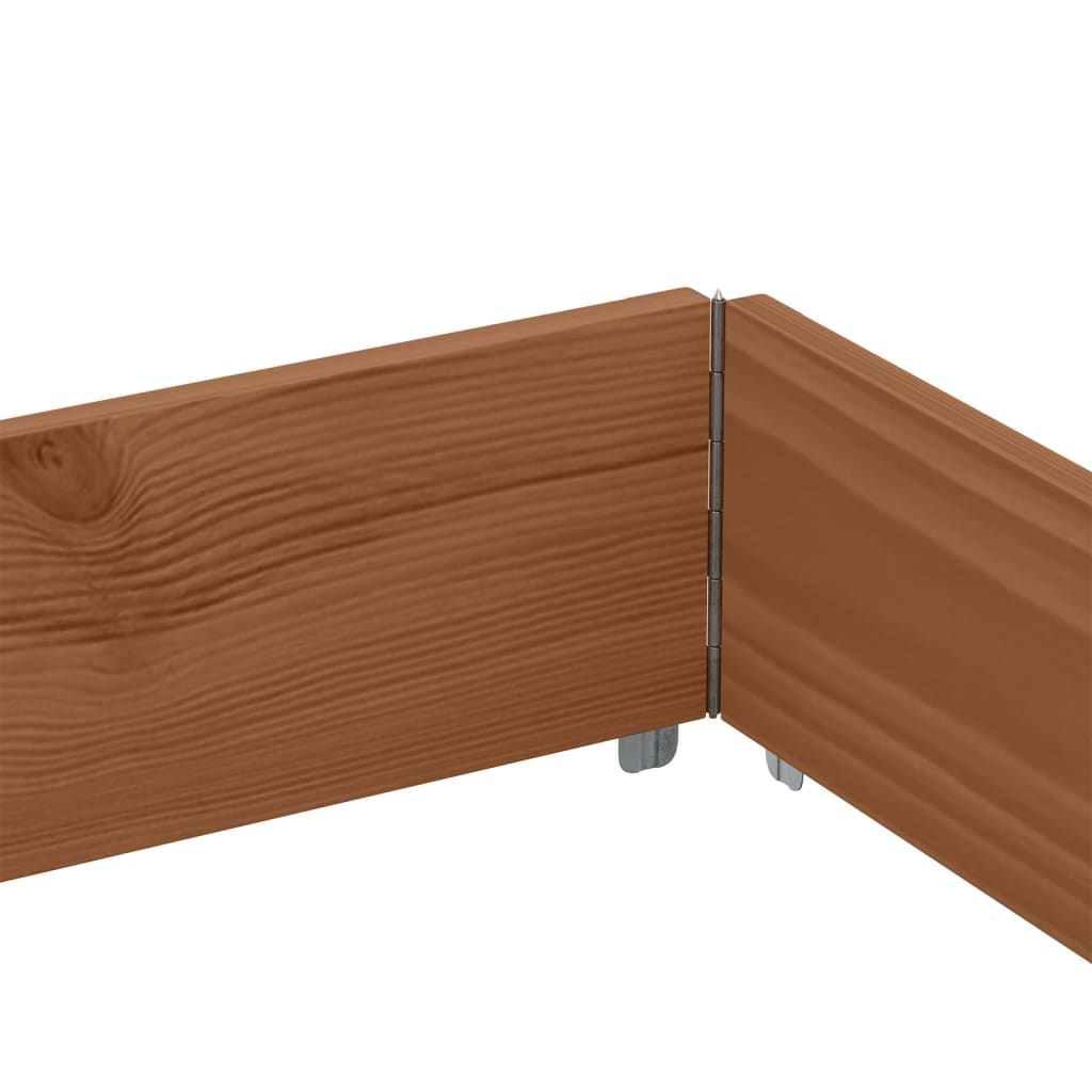 Sodo lovelis, rudas, 150x100cm, pušies medienos masyvas Sodo lovelis, rudas, 150x100cm, pušies medienos masyvas - Image 7