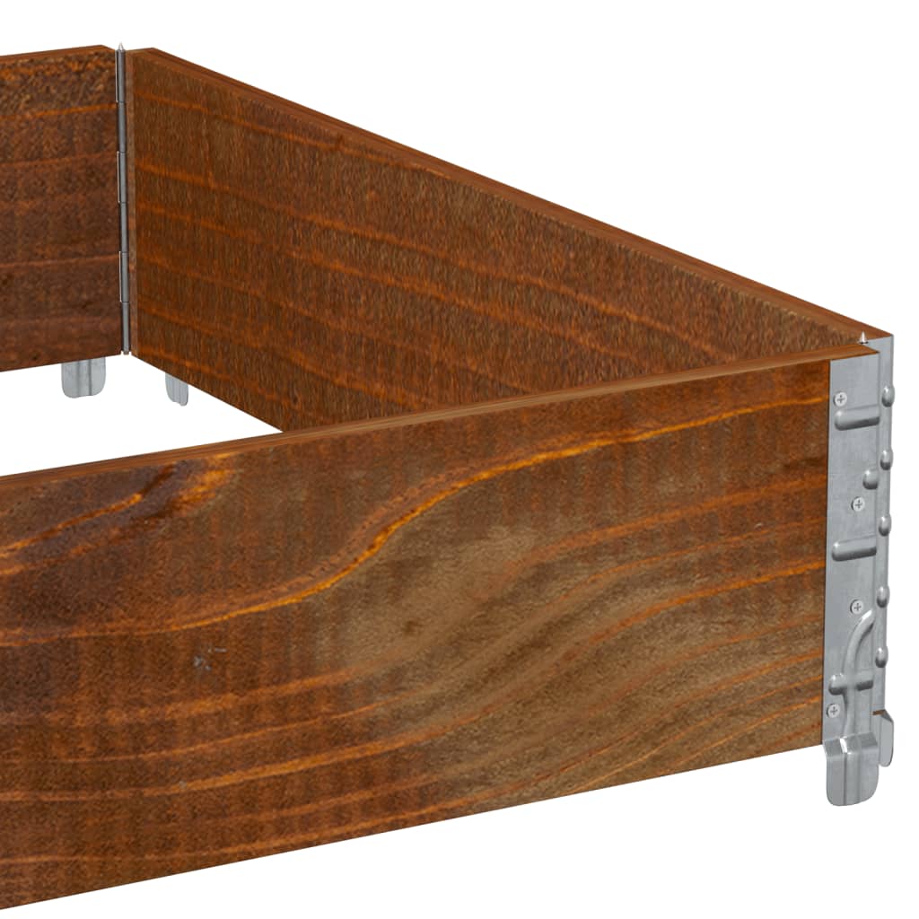 Sodo lovelis, rudas, 120x80cm, pušies medienos masyvas Sodo lovelis, rudas, 120x80cm, pušies medienos masyvas - Image 7