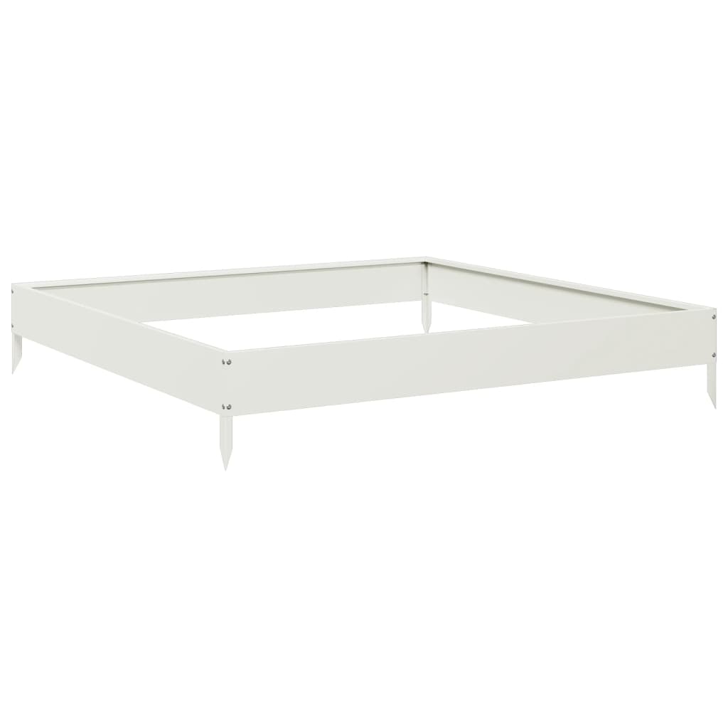 Aukštas sodo lovelis, baltos spalvos, 100x100x18,5cm, plienas Aukštas sodo lovelis, baltos spalvos, 100x100x18,5cm, plienas - Image 6