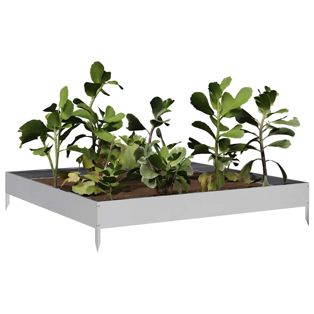 Aukštas sodo lovelis, 100x100x18,5cm, galvanizuotas plienas Aukštas sodo lovelis, 100x100x18,5cm, galvanizuotas plienas - Image 3