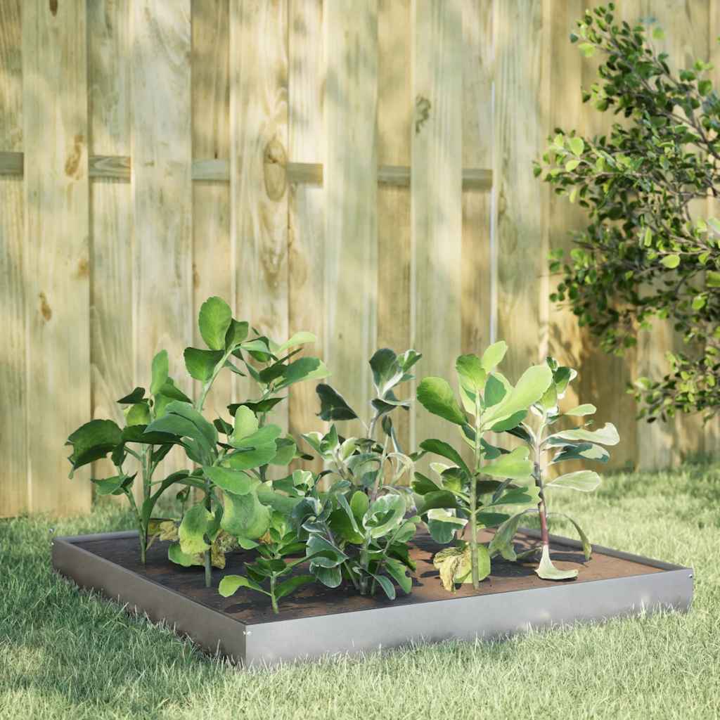 Aukštas sodo lovelis, 100x100x18,5cm, galvanizuotas plienas Aukštas sodo lovelis, 100x100x18,5cm, galvanizuotas plienas - Image 2