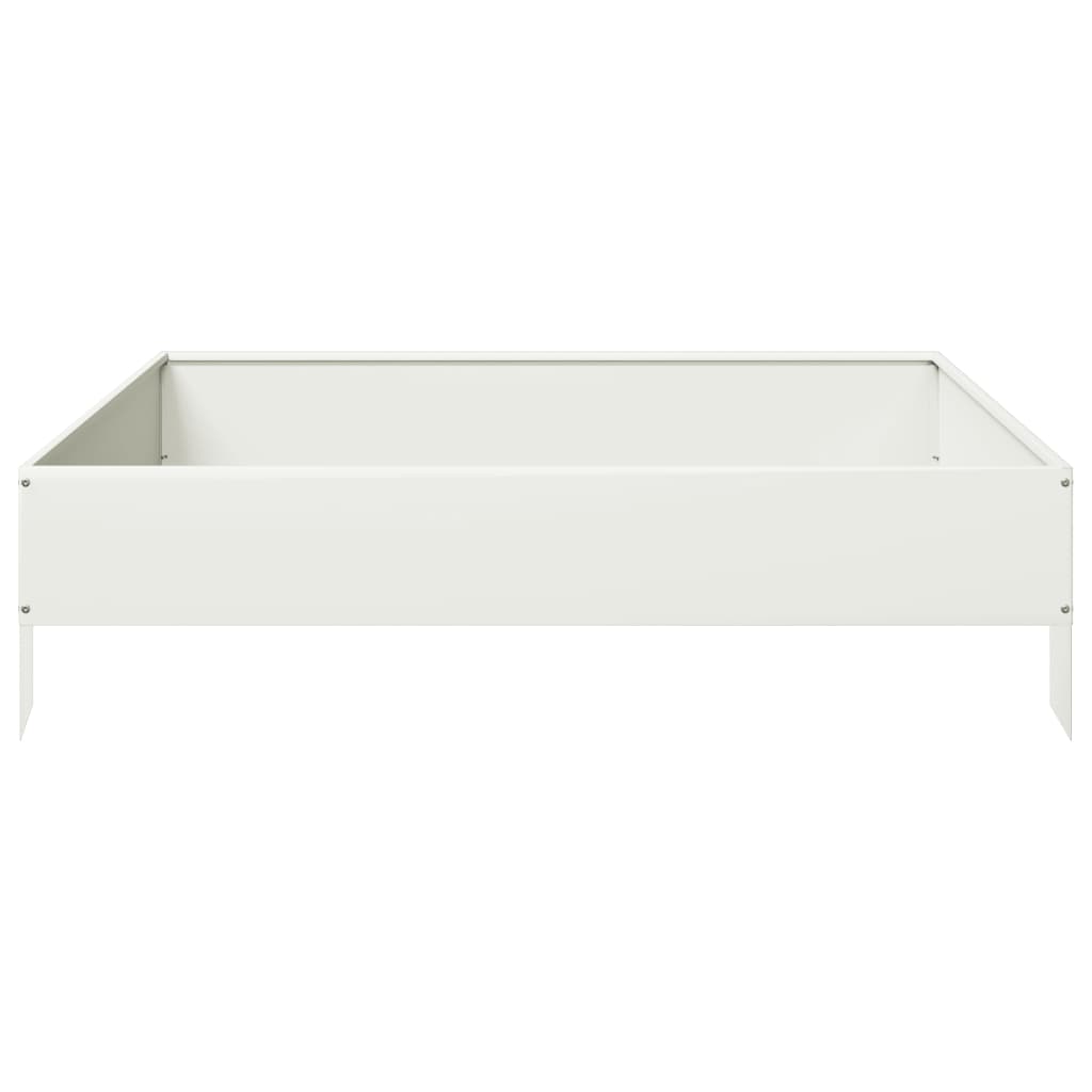 Aukštas sodo lovelis, baltos spalvos, 100x100x26cm, plienas Aukštas sodo lovelis, baltos spalvos, 100x100x26cm, plienas - Image 4