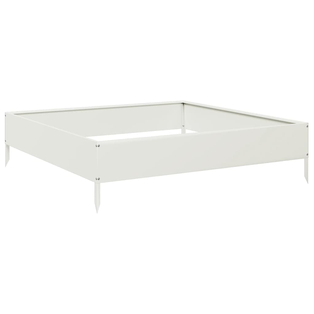 Aukštas sodo lovelis, baltos spalvos, 100x100x26cm, plienas Aukštas sodo lovelis, baltos spalvos, 100x100x26cm, plienas - Image 6