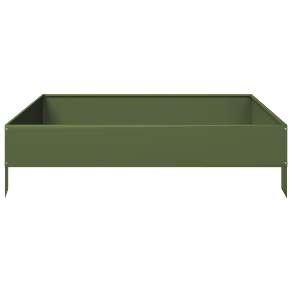 Aukštas sodo lovelis, alyvuogių žalias, 100x100x26cm, plienas Aukštas sodo lovelis, alyvuogių žalias, 100x100x26cm, plienas - Image 4