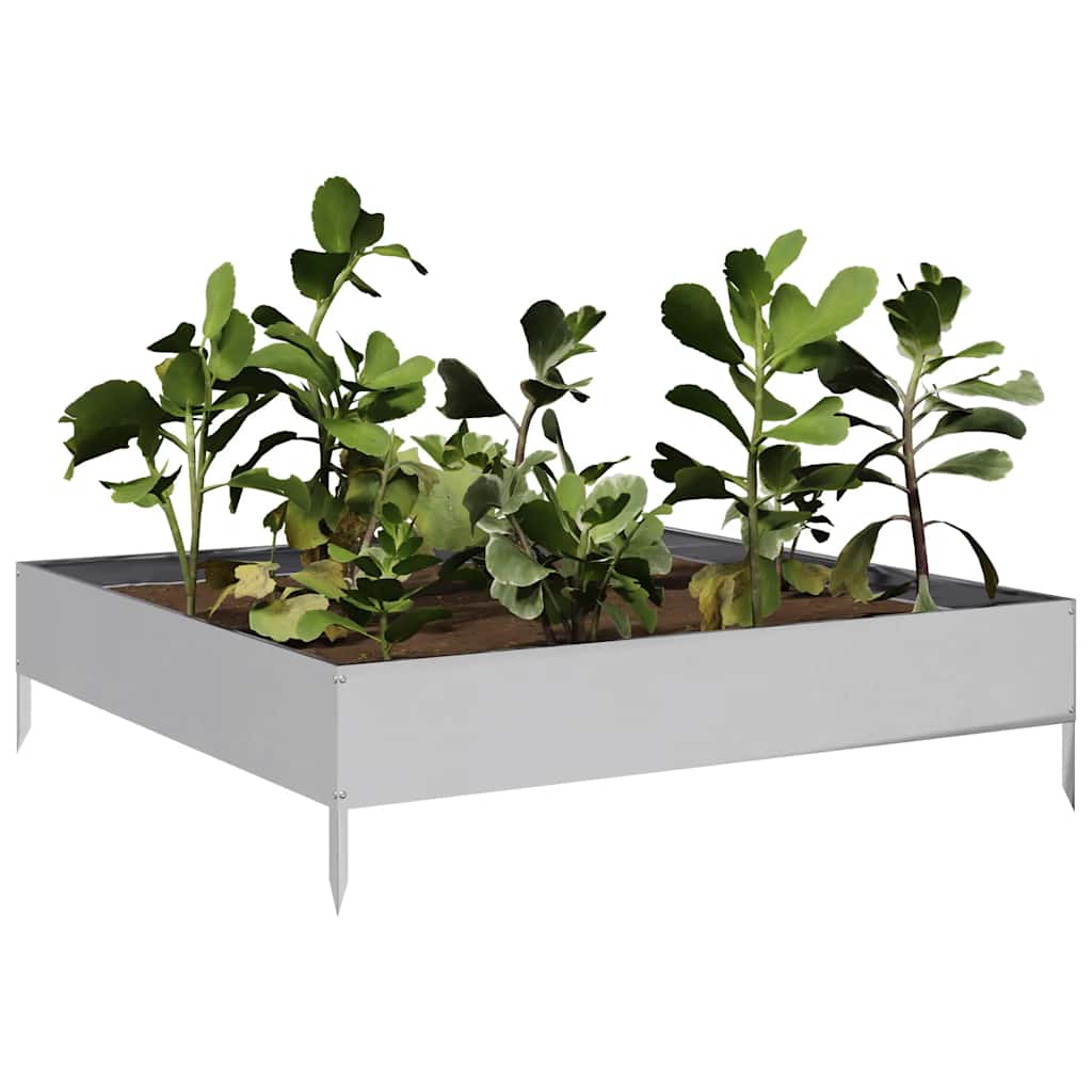 Aukštas sodo lovelis, 100x100x26cm, galvanizuotas plienas Aukštas sodo lovelis, 100x100x26cm, galvanizuotas plienas - Image 3