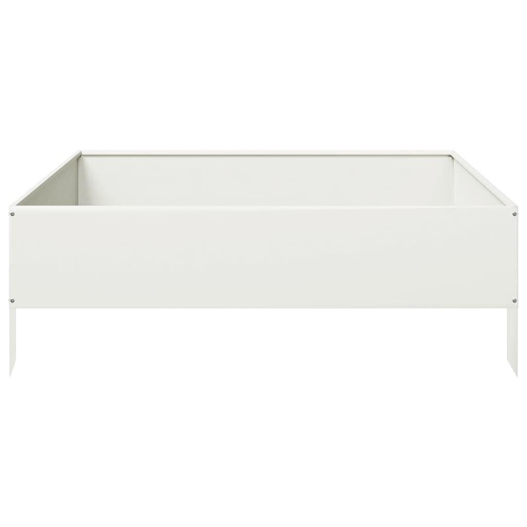 Aukštas sodo lovelis, baltos spalvos, 100x100x33,5cm, plienas Aukštas sodo lovelis, baltos spalvos, 100x100x33,5cm, plienas - Image 5