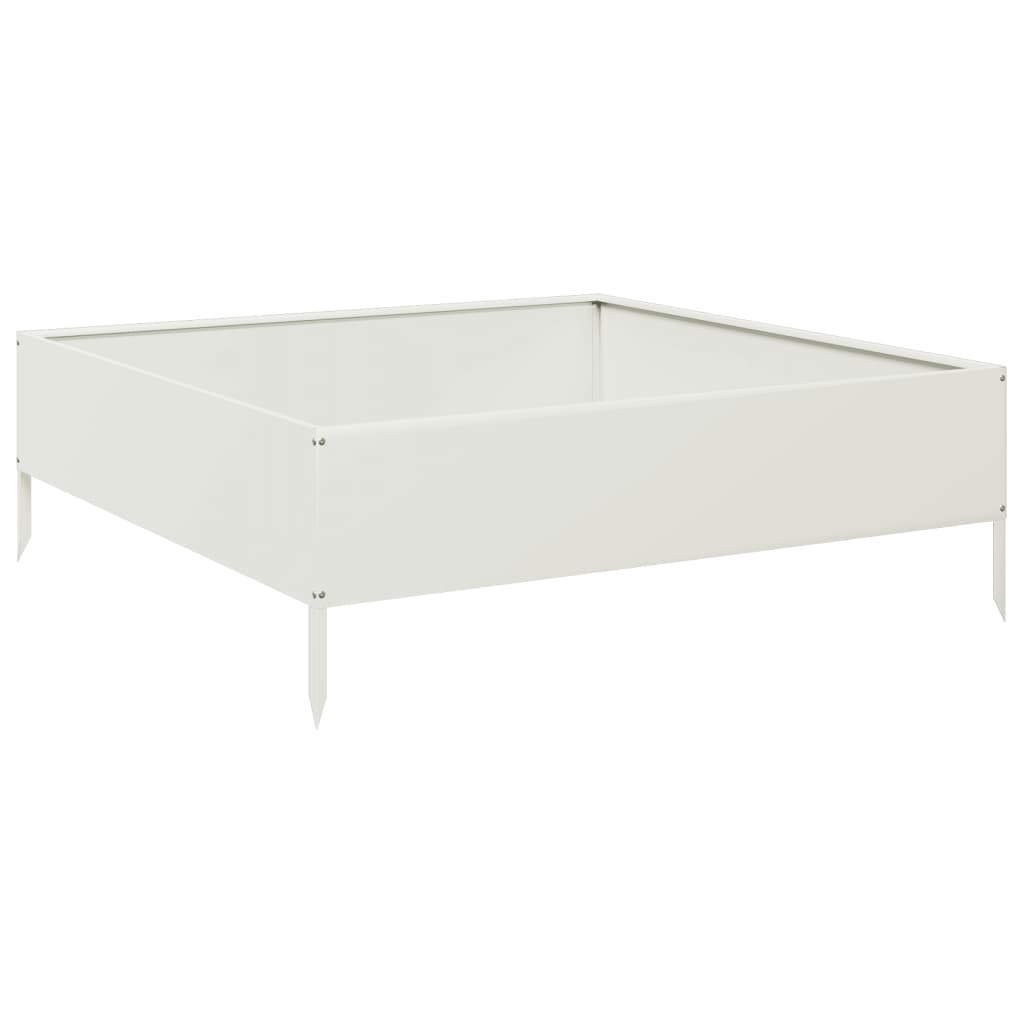 Aukštas sodo lovelis, baltos spalvos, 100x100x33,5cm, plienas Aukštas sodo lovelis, baltos spalvos, 100x100x33,5cm, plienas - Image 6