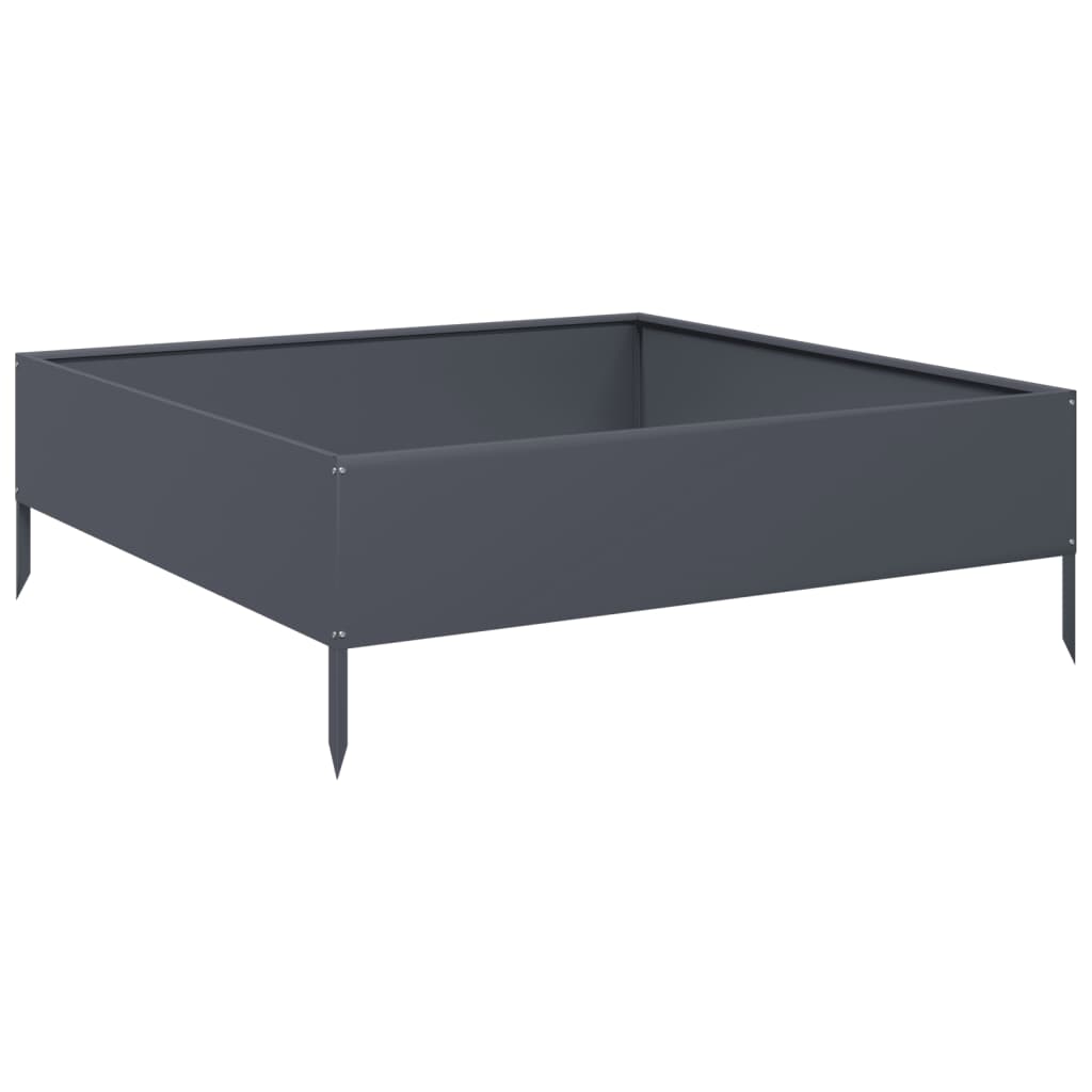 Aukštas sodo lovelis, antracito, 100x100x33,5cm, plienas Aukštas sodo lovelis, antracito, 100x100x33,5cm, plienas - Image 6