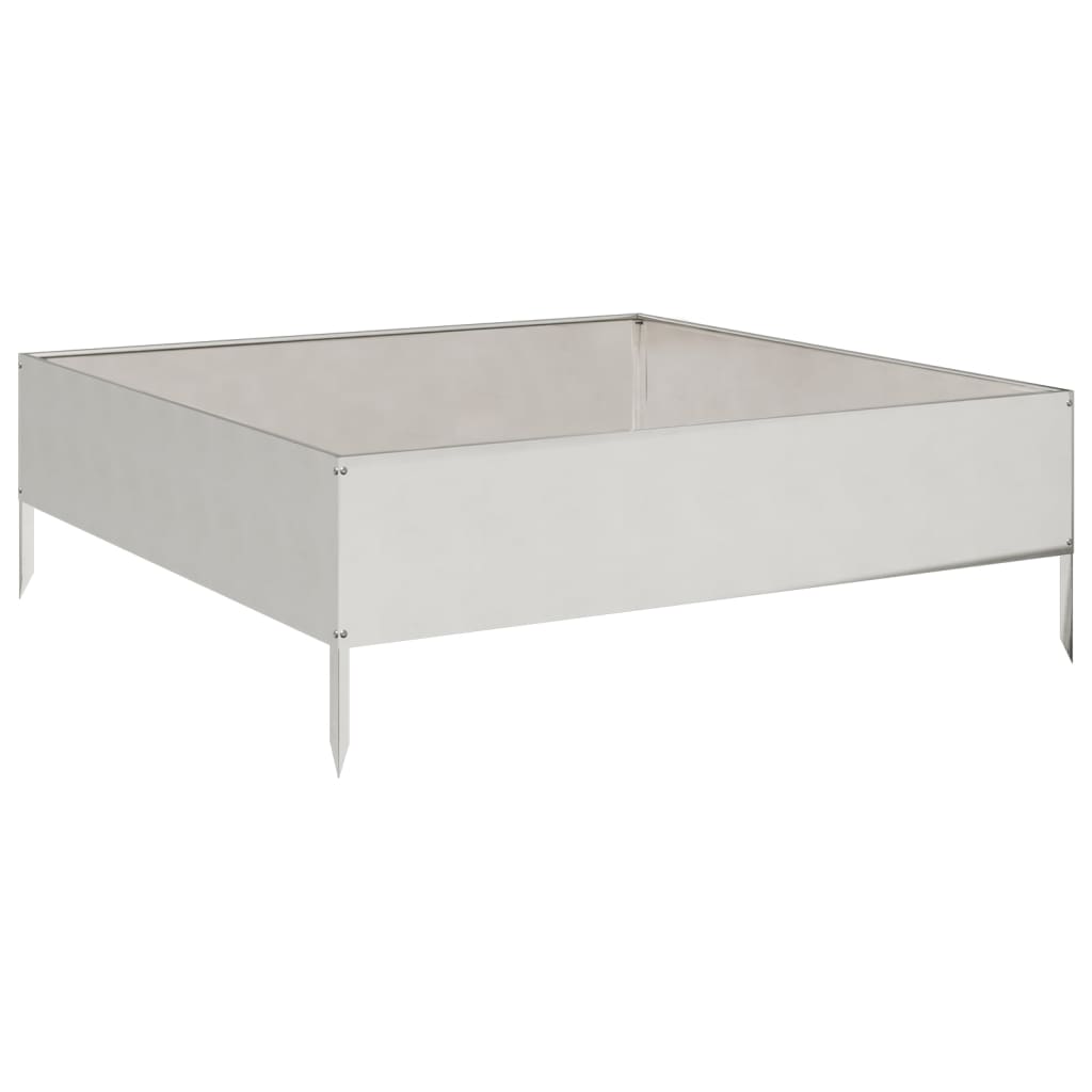 Aukštas sodo lovelis, 100x100x33,5cm, nerūdijantis plienas Aukštas sodo lovelis, 100x100x33,5cm, nerūdijantis plienas - Image 6
