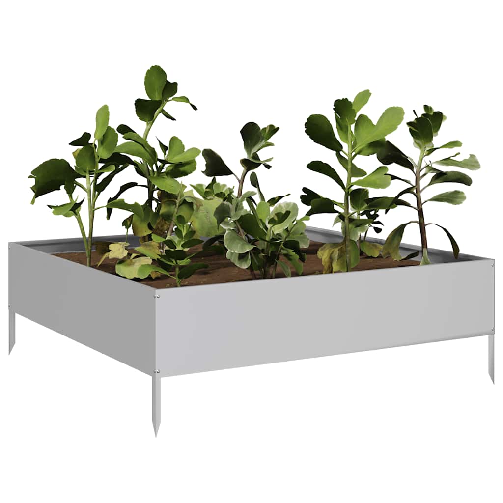 Aukštas sodo lovelis, 100x100x33,5cm, galvanizuotas plienas Aukštas sodo lovelis, 100x100x33,5cm, galvanizuotas plienas - Image 3