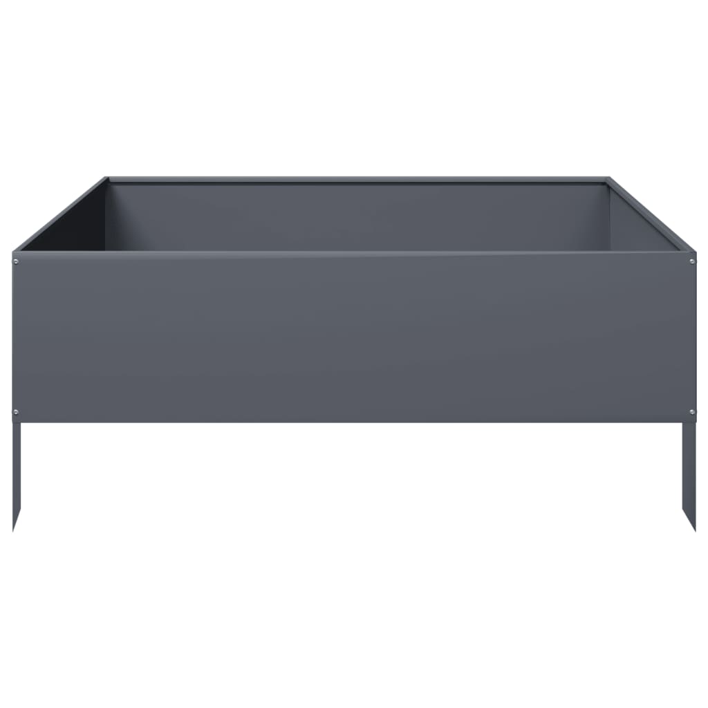 Aukštas sodo lovelis, antracito, 100x100x41cm, plienas Aukštas sodo lovelis, antracito, 100x100x41cm, plienas - Image 4