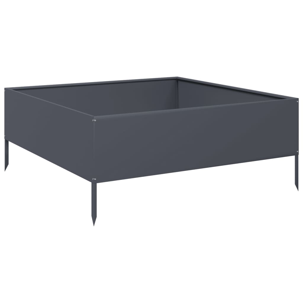 Aukštas sodo lovelis, antracito, 100x100x41cm, plienas Aukštas sodo lovelis, antracito, 100x100x41cm, plienas - Image 6