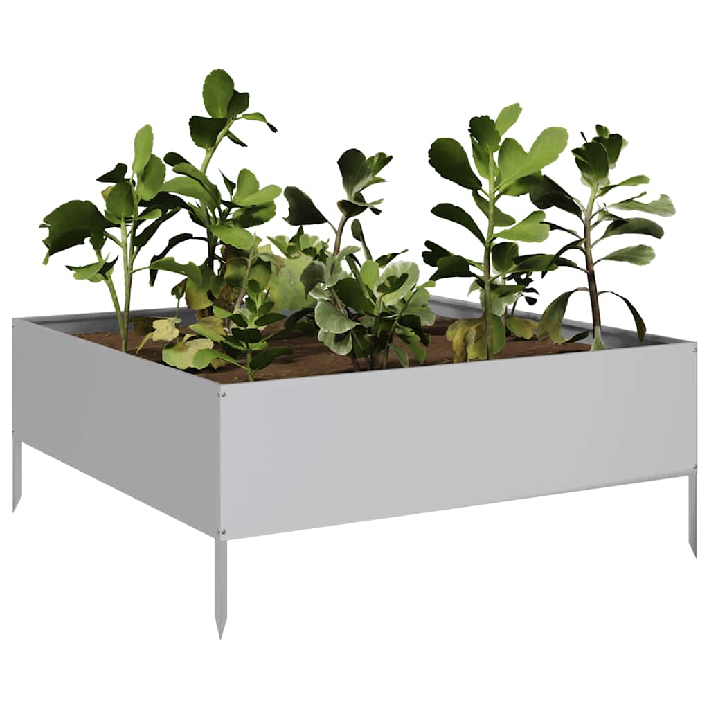 Aukštas sodo lovelis, 100x100x41cm, galvanizuotas plienas Aukštas sodo lovelis, 100x100x41cm, galvanizuotas plienas - Image 3