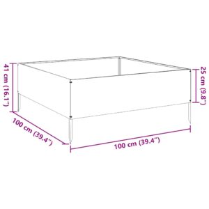 Aukštas sodo lovelis, 100x100x41cm, galvanizuotas plienas