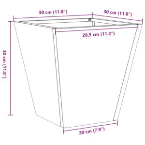 Sodo lovelis, baltos spalvos, 30x30x30cm, plienas