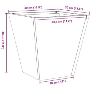 Sodo lovelis, 30x30x30cm, galvanizuotas plienas