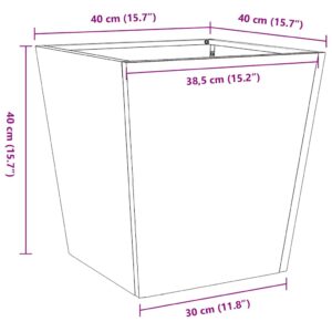 Sodo lovelis, 40x40x40cm, galvanizuotas plienas