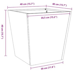 Sodo loveliai, 2vnt., 40x40x40cm, galvanizuotas plienas