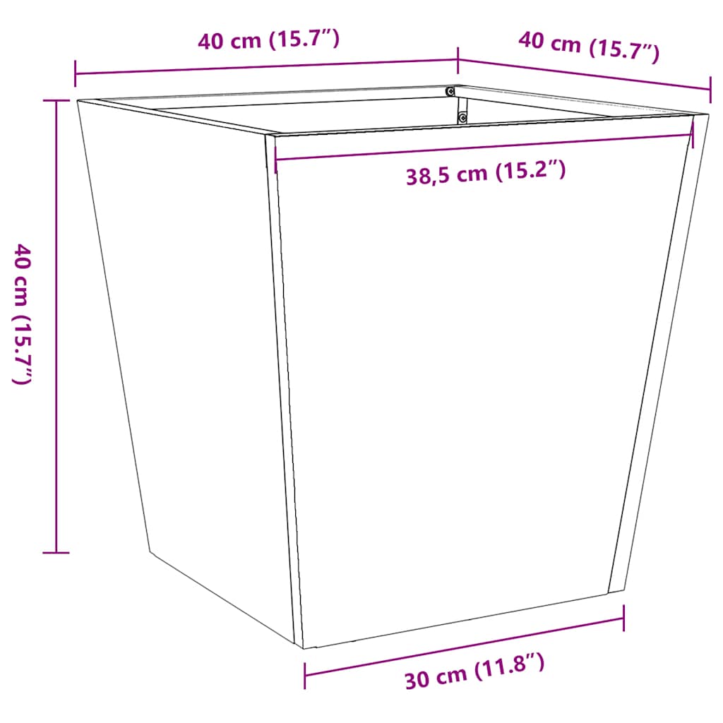 Sodo loveliai, 2vnt., 40x40x40cm, galvanizuotas plienas Sodo loveliai, 2vnt., 40x40x40cm, galvanizuotas plienas