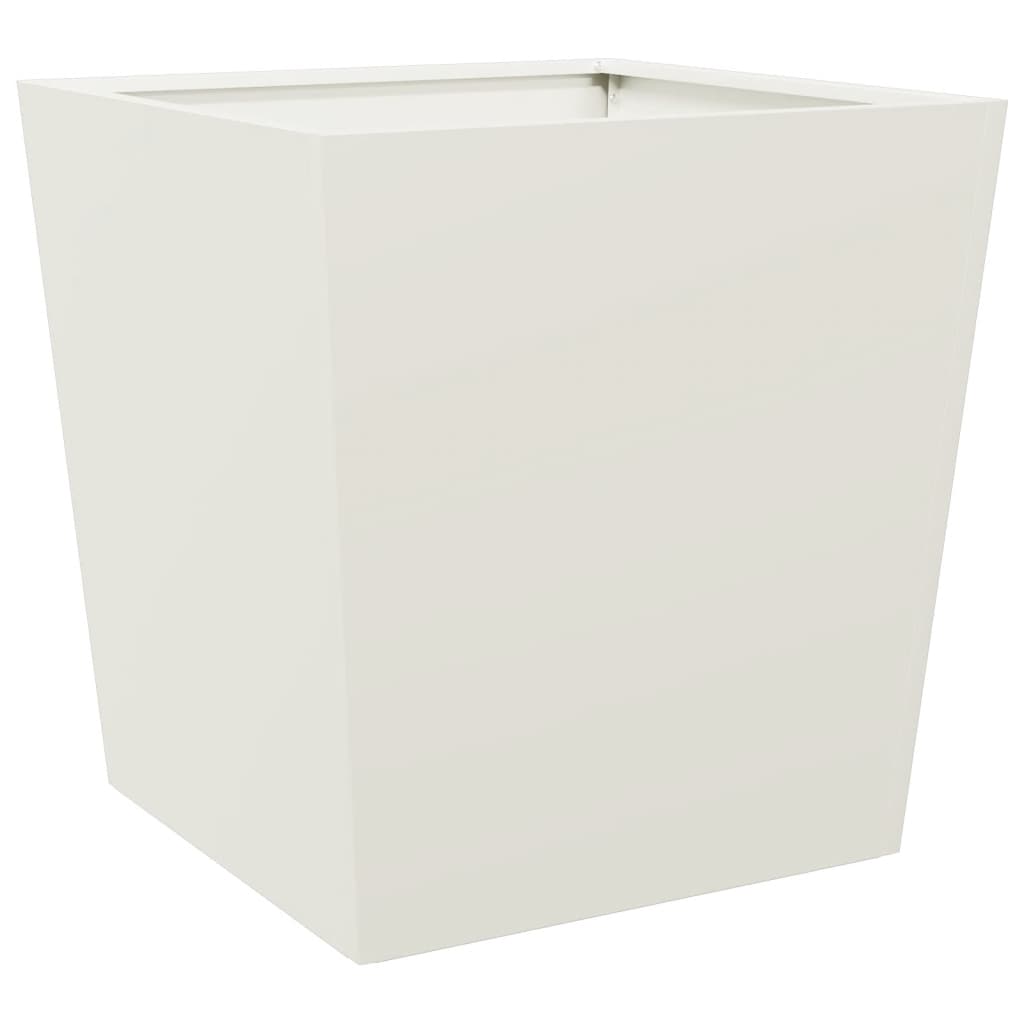 Sodo loveliai, 2vnt., baltos spalvos, 50x50x50cm, plienas Sodo loveliai, 2vnt., baltos spalvos, 50x50x50cm, plienas - Image 5