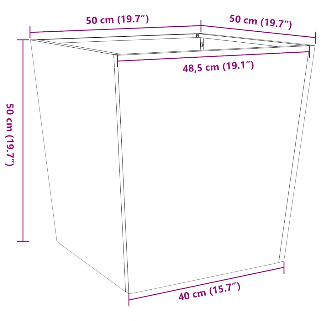 Sodo loveliai, 2vnt., 50x50x50cm, galvanizuotas plienas Sodo loveliai, 2vnt., 50x50x50cm, galvanizuotas plienas