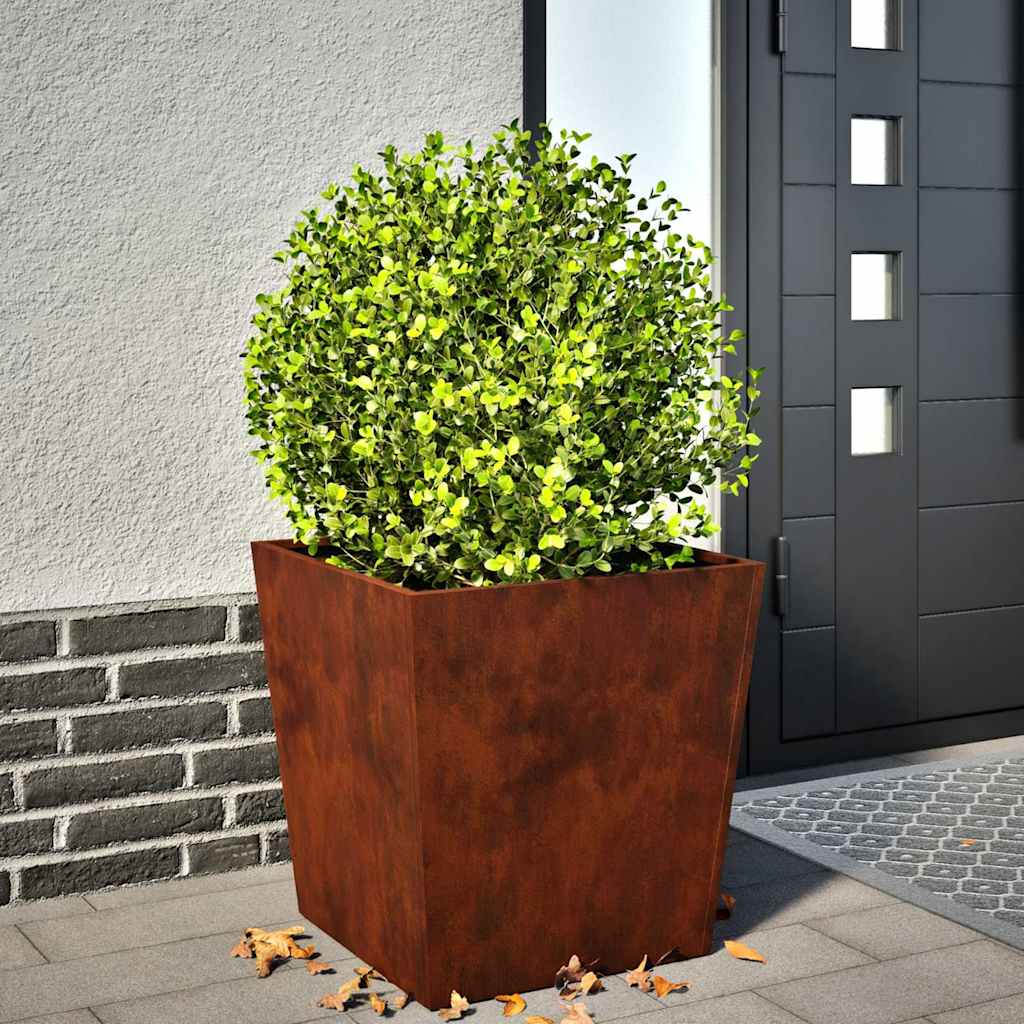 sodo vazonai 2 vnt 50x50x50 cm oro sąlygoms atsparus plienas sodo vazonai 2 vnt 50x50x50 cm oro sąlygoms atsparus plienas - Image 2