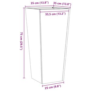 Sodo loveliai, 2vnt., juodos spalvos, 35x35x75cm, plienas