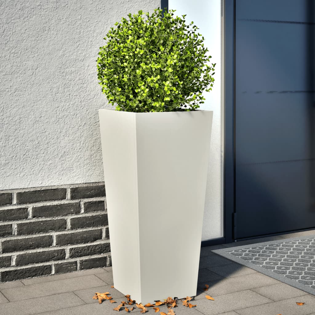 Sodo loveliai, 2vnt., baltos spalvos, 35x35x75cm, plienas Sodo loveliai, 2vnt., baltos spalvos, 35x35x75cm, plienas - Image 2