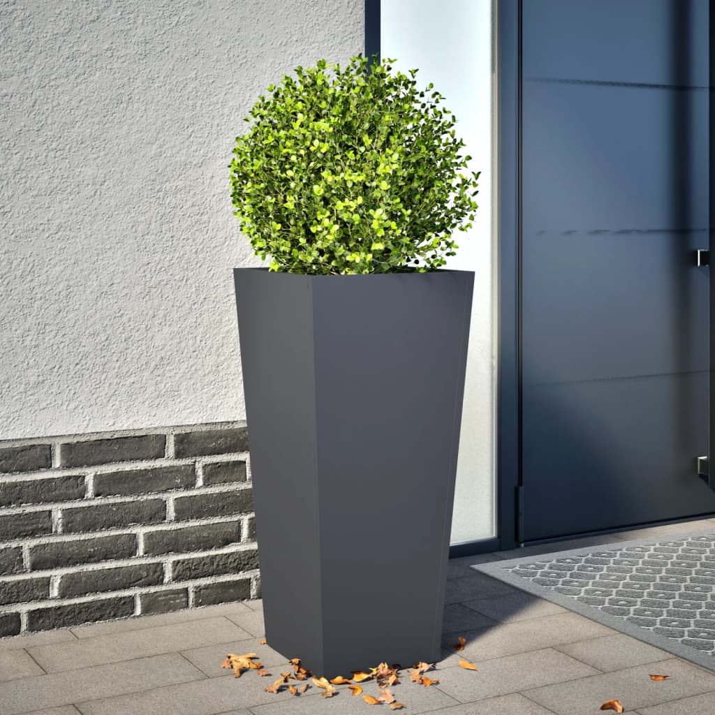 Sodo lovelis, antracito spalvos, 35x35x75cm, plienas Sodo lovelis, antracito spalvos, 35x35x75cm, plienas - Image 2