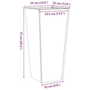 Sodo loveliai, 2vnt., 35x35x75cm, galvanizuotas plienas