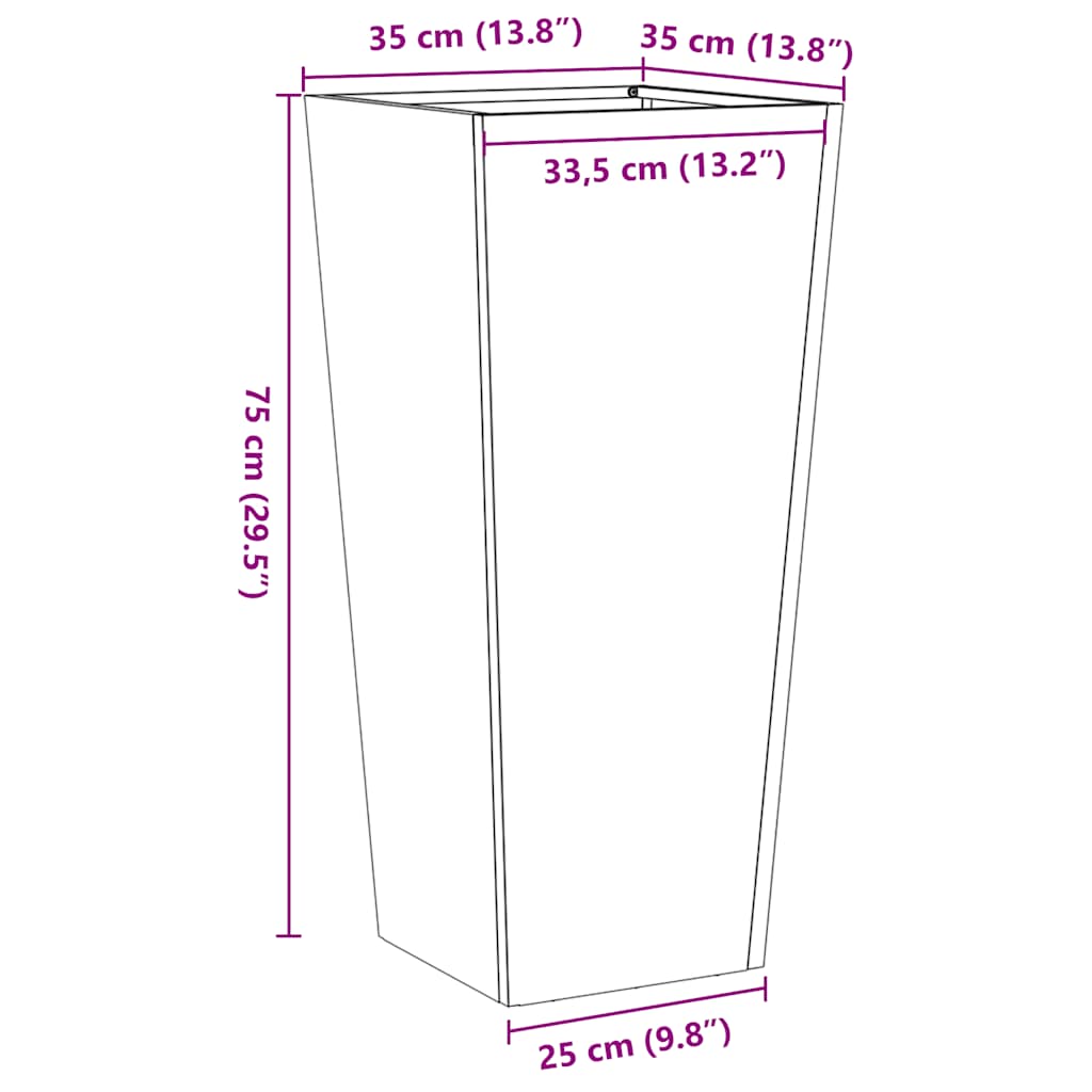 Sodo loveliai, 2vnt., 35x35x75cm, galvanizuotas plienas Sodo loveliai, 2vnt., 35x35x75cm, galvanizuotas plienas