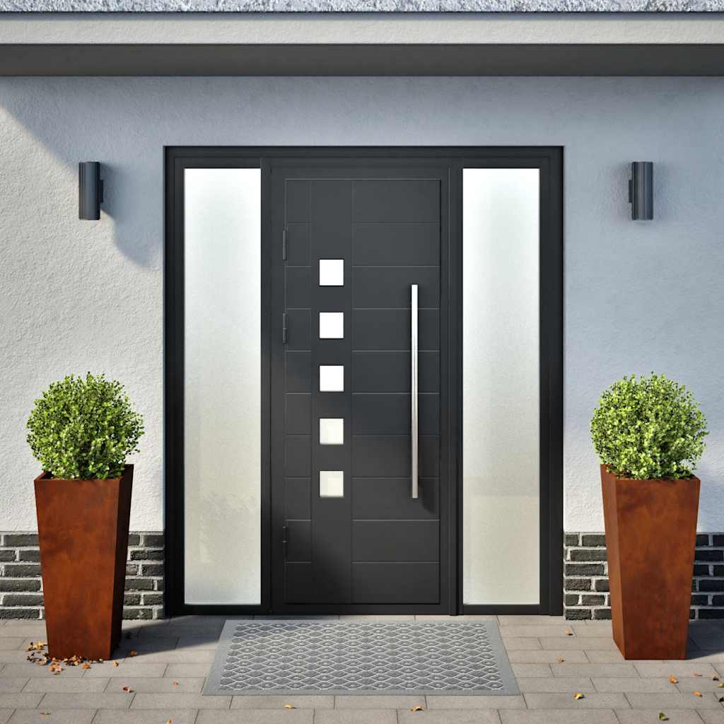 sodo vazonai 2 vnt 35x35x75 cm oro sąlygoms atsparus plienas sodo vazonai 2 vnt 35x35x75 cm oro sąlygoms atsparus plienas - Image 3